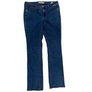 Just Fab Size 30 Womens Jeans Medium Wash Stretch Light Distressing Straight Leg